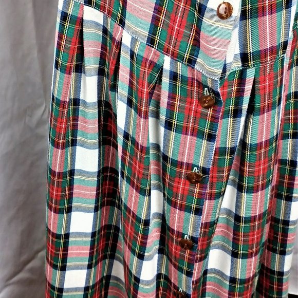 Vintage Baxter & Wells Red Green Plaid Jumper Size 2X - Picture 3 of 5